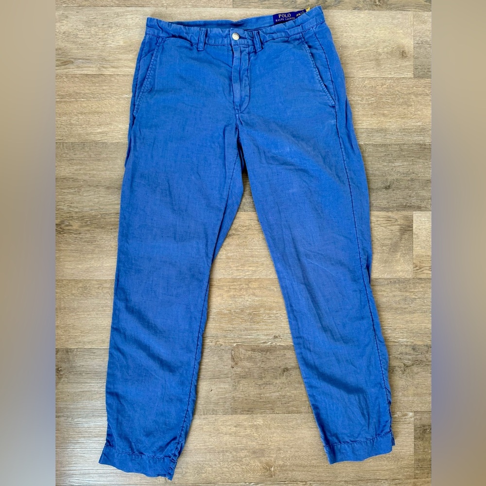 Ralph Lauren | Cotton-Linen Blend Straight Pants (30/30)